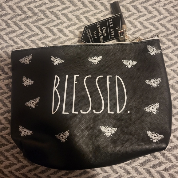 Rae Dunn Set of 2 Clutch Cosmetic Bags - Picture 6 of 11